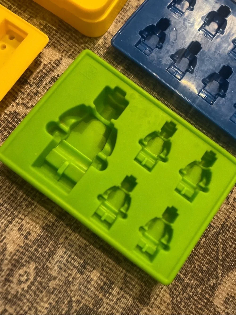 Lego Man, Bricks & Mini Figure Silicone Mold Tray Chocolate Candy Ice Cubes